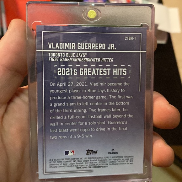 2022 Topps update Vladimir Guerrero Junior greatest hits - Picture 2 of 2